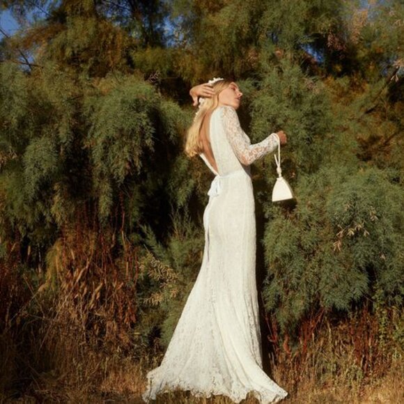 NWT Reformation Hestia Dress Ivory Wedding Dress Size8 - Picture 6 of 13